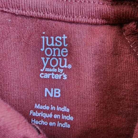 Lot of 3 Carter's Cat Jack NewBorn Baby Long Sleeve Sleepers Footless Red NB - Picture 3 of 10